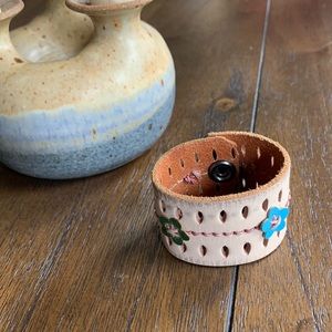 Original TroubleCuff Genuine Leather Flower Power